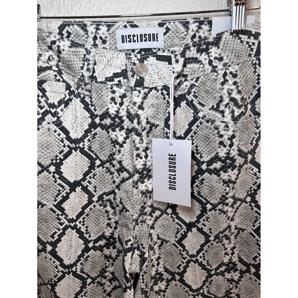 Disclosure Baggy Snakeskin Print Pants‎ Grey Black Size 5/27 - Picture 2 of 7
